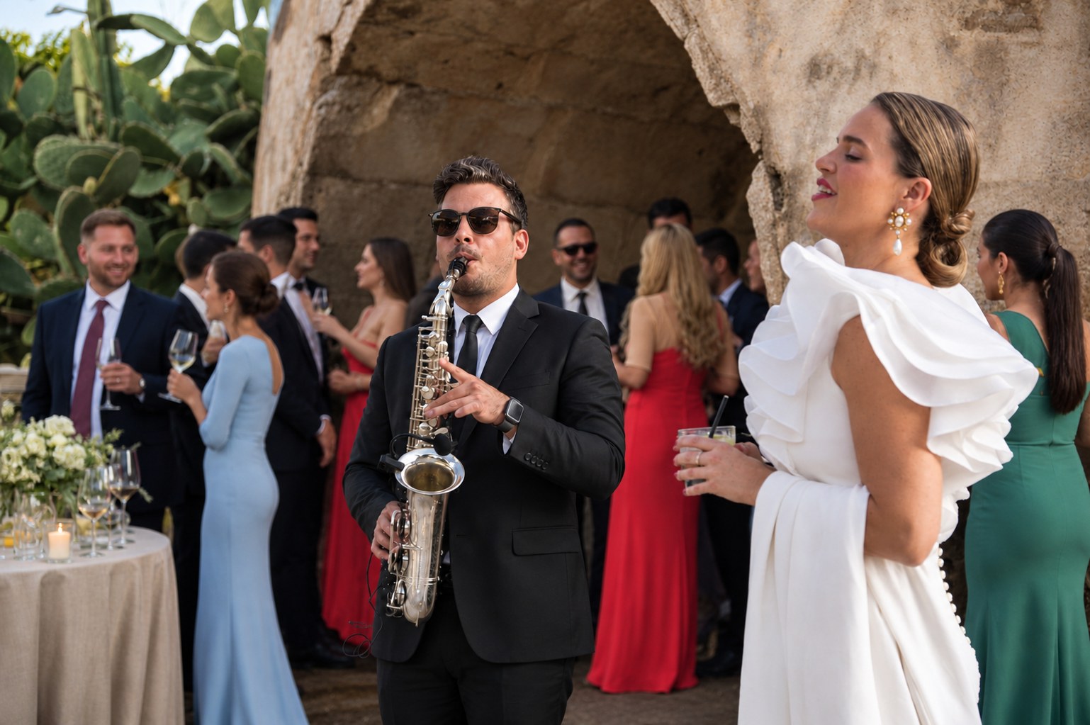 Rodrigo Belga · stone arch estate event, elegant guests